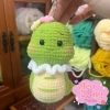Móc khóa len handmade Bé Rắn béo ú đội hoa - Giá chỉ 70.000đ, giảm mạnh, quà tặng lý tưởng 10
