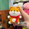 Móc khoá len Handmade họa tiết Hổ quàng khăn Thời trang giá ưu đãi 60.000₫