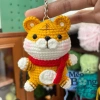 Móc khoá len Handmade họa tiết Hổ quàng khăn Thời trang giá ưu đãi 60.000₫ 3