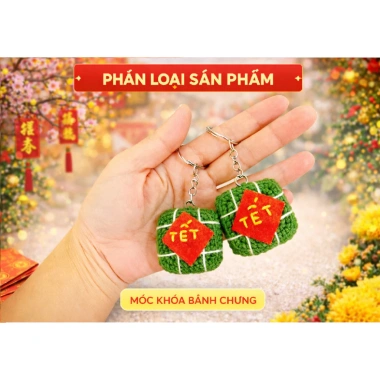 Móc khoá len handmade set quà Tết - Quà tặng gia đình, bạn bè giá rẻ kèm kẹo ngon