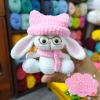 Móc khoá len Thỏ đeo kính, đội nón - Giá chỉ 65.000 VNĐ, giảm mạnh từ 81.900