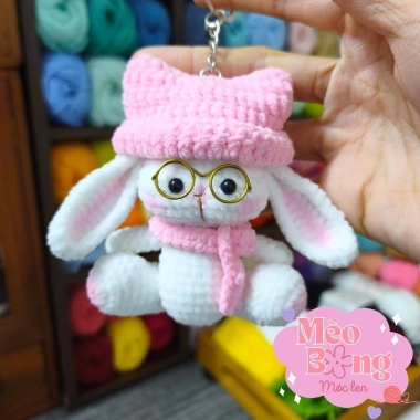 Móc khoá len Thỏ đeo kính, đội nón - Giá chỉ 65.000 VNĐ, giảm mạnh từ 81.900 6 Móc khoá len Thỏ đeo kính, đội nón - Giá chỉ 65.000 VNĐ, giảm mạnh từ 81.900 6