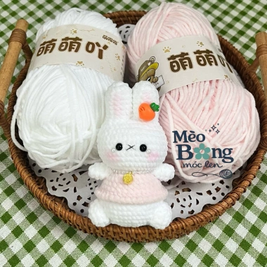 Móc khoá len Thỏ Miffy ngồi charm cà rốt, vòng cổ đáng yêu - Giá chỉ 60.000 VND 6 Móc khoá len Thỏ Miffy ngồi charm cà rốt, vòng cổ đáng yêu - Giá chỉ 60.000 VND 6