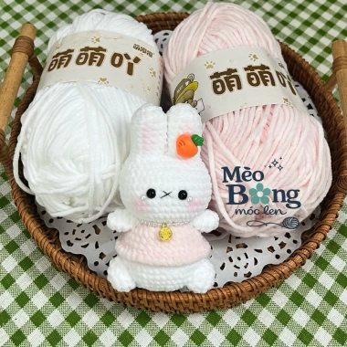 Móc khoá len Thỏ Miffy ngồi charm cà rốt, vòng cổ đáng yêu - Giá chỉ 60.000 VND 7 Móc khoá len Thỏ Miffy ngồi charm cà rốt, vòng cổ đáng yêu - Giá chỉ 60.000 VND 7
