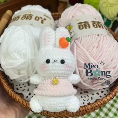 Móc khoá len Thỏ Miffy ngồi charm cà rốt, vòng cổ đáng yêu - Giá chỉ 60.000 VND 8 Móc khoá len Thỏ Miffy ngồi charm cà rốt, vòng cổ đáng yêu - Giá chỉ 60.000 VND 8