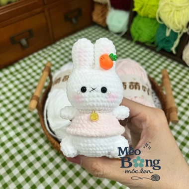 Móc khoá len Thỏ Miffy ngồi charm cà rốt, vòng cổ đáng yêu - Giá chỉ 60.000 VND 9 Móc khoá len Thỏ Miffy ngồi charm cà rốt, vòng cổ đáng yêu - Giá chỉ 60.000 VND 9