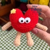 Móc khoá len Trái tim Jellycat – Giá ưu đãi 55.000, chất mềm, thiết kế dễ thương