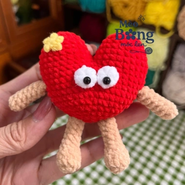 Móc khoá len Trái tim Jellycat – Giá ưu đãi 55.000, chất mềm, thiết kế dễ thương 2 Móc khoá len Trái tim Jellycat – Giá ưu đãi 55.000, chất mềm, thiết kế dễ thương 2