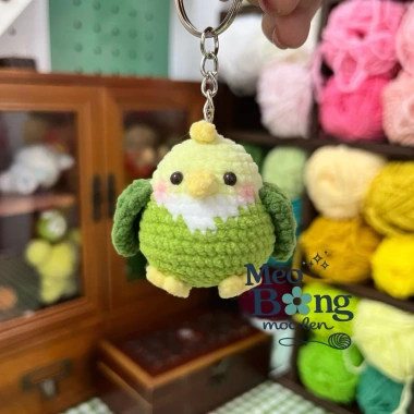 Móc khóa len Vẹt xanh tròn ú nu đáng yêu - Giá chỉ 45.000 đồng, khuyến mãi 9 Móc khóa len Vẹt xanh tròn ú nu đáng yêu - Giá chỉ 45.000 đồng, khuyến mãi 9