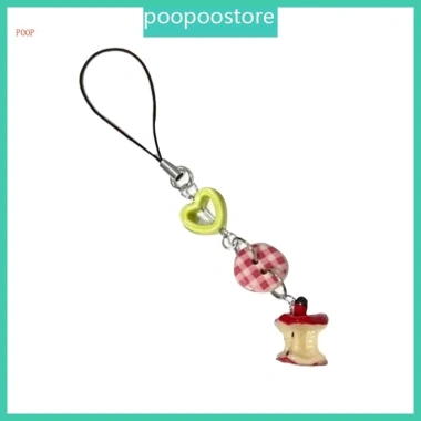 Móc khóa lõi táo độc đáo - Thiết kế trái cây dễ thương, dùng cho điện thoại, giá ưu đãi