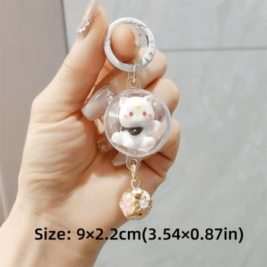 Móc khóa mèo 3 chiều SMILE - Chuông gió nhựa dễ thương, chuông hoạt hình, trang trí nhà cửa, 34.100 VND 2