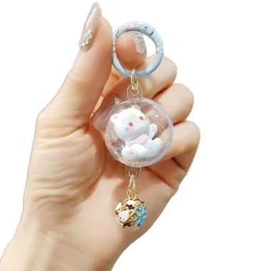 Móc khóa mèo 3 chiều SMILE - Chuông gió nhựa dễ thương, chuông hoạt hình, trang trí nhà cửa, 34.100 VND 9