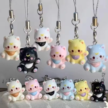 Móc khóa mèo dễ thương Kawaii - Túi dây chuyền ô tô cho nữ, giá chỉ 35.860₫ 2