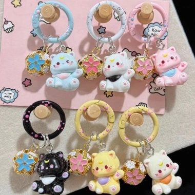 Móc khóa mèo dễ thương Kawaii - Túi dây chuyền ô tô cho nữ, giá chỉ 35.860₫ 3