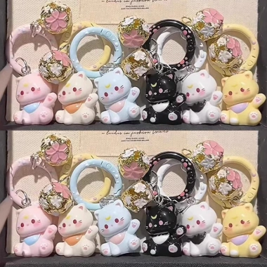 Móc khóa mèo dễ thương Kawaii - Túi dây chuyền ô tô cho nữ, giá chỉ 35.860₫ 4