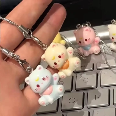 Móc khóa mèo dễ thương Kawaii - Túi dây chuyền ô tô cho nữ, giá chỉ 35.860₫ 8