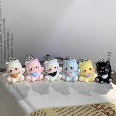Móc khóa mèo dễ thương Kawaii - Túi dây chuyền ô tô cho nữ, giá chỉ 35.860₫ 9