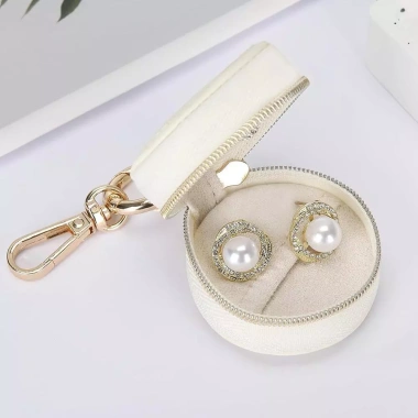 Móc khóa Mini, bộ sắp xếp nhẫn & bông tai, túi PU cho ví, ba lô - Giá 97.006đ