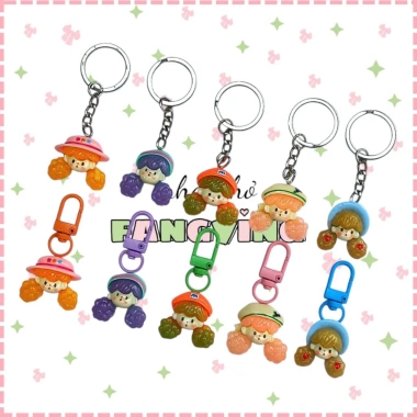 Móc khóa mini charm nhựa búp bê tóc bím cute: Giá chỉ 12.000đ, giảm từ 15.600đ