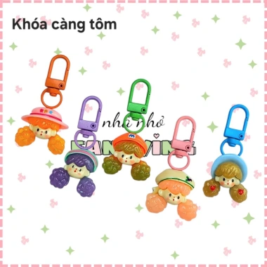 Móc khóa mini charm nhựa búp bê tóc bím cute: Giá chỉ 12.000đ, giảm từ 15.600đ 3