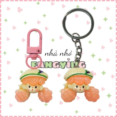 Móc khóa mini charm nhựa búp bê tóc bím cute: Giá chỉ 12.000đ, giảm từ 15.600đ 4