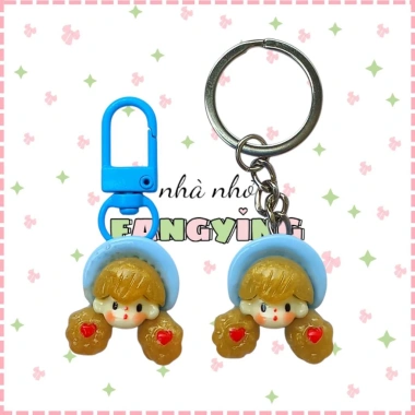 Móc khóa mini charm nhựa búp bê tóc bím cute: Giá chỉ 12.000đ, giảm từ 15.600đ 9