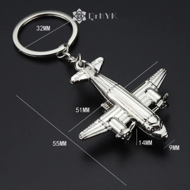 Móc Khóa Nam Túi Ô Tô Qrhyk KeyRing Mô Hình Máy Bay Chiến Đấu - Phong Cách Du Lịch, Thời Trang, Quà Tặng