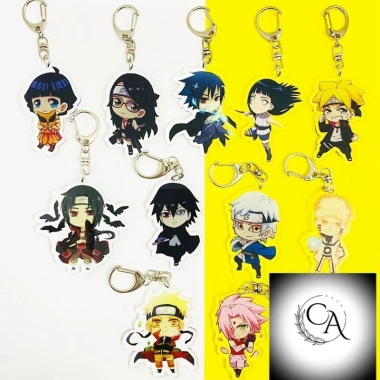 Móc khóa Naruto Boruto Mica trong acrylic - Anime chibi dễ thương, quà tặng chỉ 15.000 VND