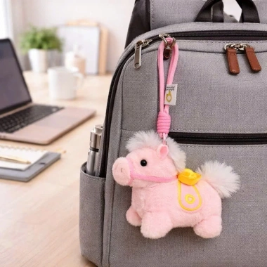 Móc Khóa Ngựa Bông Vàng Dễ Thương Treo Balo Túi Xách Quà Tết 2.026 May Mắn 17.000