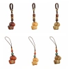 Móc khóa ngựa GOJO - Dây chuyền gỗ Mini Retro, Dây dệt trang trí, ưu đãi 70.620₫ 3