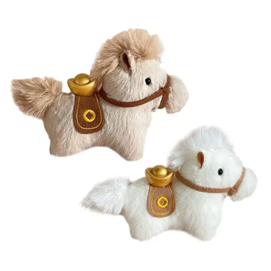 Móc Khóa Ngựa Nhồi Bông Yuanbao 12cm - Mềm Mại, Độ Bền Cao, Giá 62,150 VND