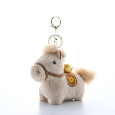 Móc Khóa Ngựa Nhồi Bông Yuanbao 12cm - Mềm Mại, Độ Bền Cao, Giá 62,150 VND
