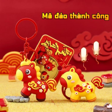 Móc Khóa Ngựa Thần Tài 2.026 May Mắn - Quà Tặng Phong Thủy, Phụ Kiện Treo Balo & Túi Xách, Giá ưu đãi 22.800đ