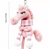 Móc khóa ngựa WEETW thủ công búp bê Pony hoạt hình màu đen nhồi bông Giáng sinh 2