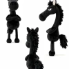 Móc khóa ngựa WEETW thủ công búp bê Pony hoạt hình màu đen nhồi bông Giáng sinh 7