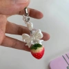 Móc khóa nơ resin dâu tây handmade - Charm điện thoại thời trang, phù hợp bữa tiệc, giảm còn 63.593₫ 8