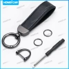 Móc khóa ô tô da lộn kim loại - Vòng chìa khóa sang trọng, giá chỉ 58.630₫ 4