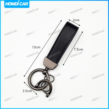Móc khóa ô tô da lộn kim loại - Vòng chìa khóa sang trọng, giá chỉ 58.630₫