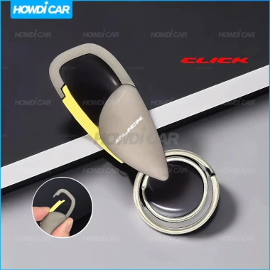 Móc khóa ô tô tối giản màu đen viền vàng - Phù hợp Honda, giá ưu đãi 58.838₫