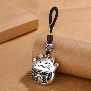 Móc Khóa Ô Tô Xe Máy Mèo Thần Tài Titan Chống Gỉ - May Mắn Tài Lộc 95.000₫