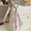 Móc khóa pastel hồng cho túi xách – Charm hoa tim ngôi sao, giá ưu đãi 35.000đ 2