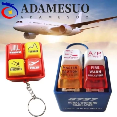 Móc khóa phi công ADAMESUO EGWS – Mô phỏng cảnh báo âm thanh 737, mặt dây chuyền di động, giảm giá 20% chỉ 49.390₫