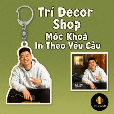 Móc khóa phụ kiện trang trí in theo yêu cầu Quà 8/3 giá ưu đãi 12.500₫ thiết kế trí decor cá nhân