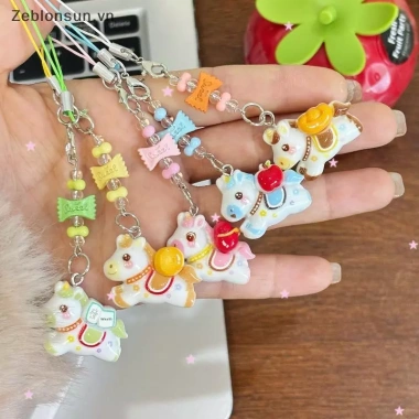 Móc khóa Pony 5 chiếc - Dây đeo điện thoại, mặt dây chuyền, quà tặng dễ thương 39.6k