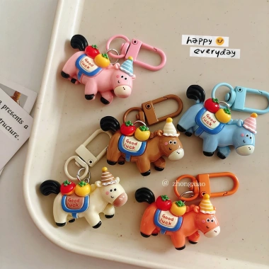 Móc khóa Pony may mắn năm con ngựa - Đồ trang trí quà tặng nhỏ, giá 70.323₫