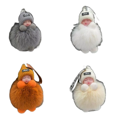 Móc khóa QrhYK hình bé ngủ đáng yêu – Giá ưu đãi 52.800₫, chất liệu bền, thiết kế siêu cute 3