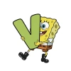 Móc khoá SpongeBob SquarePants ôm chữ cái - Nhân vật hoạt hình giá ưu đãi 14.500 VND 2