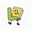 Móc khoá SpongeBob SquarePants ôm chữ cái - Nhân vật hoạt hình giá ưu đãi 14.500 VND 4