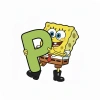 Móc khoá SpongeBob SquarePants ôm chữ cái - Nhân vật hoạt hình giá ưu đãi 14.500 VND 5