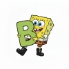 Móc khoá SpongeBob SquarePants ôm chữ cái - Nhân vật hoạt hình giá ưu đãi 14.500 VND 7